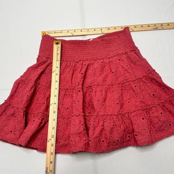 American Eagle Women’s Size Medium Vintage Watermelon Layered Flattering Skirt - Picture 4 of 5